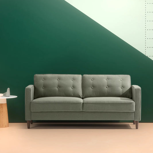 Zinus Lauren Sofa Couch, Green Polyester